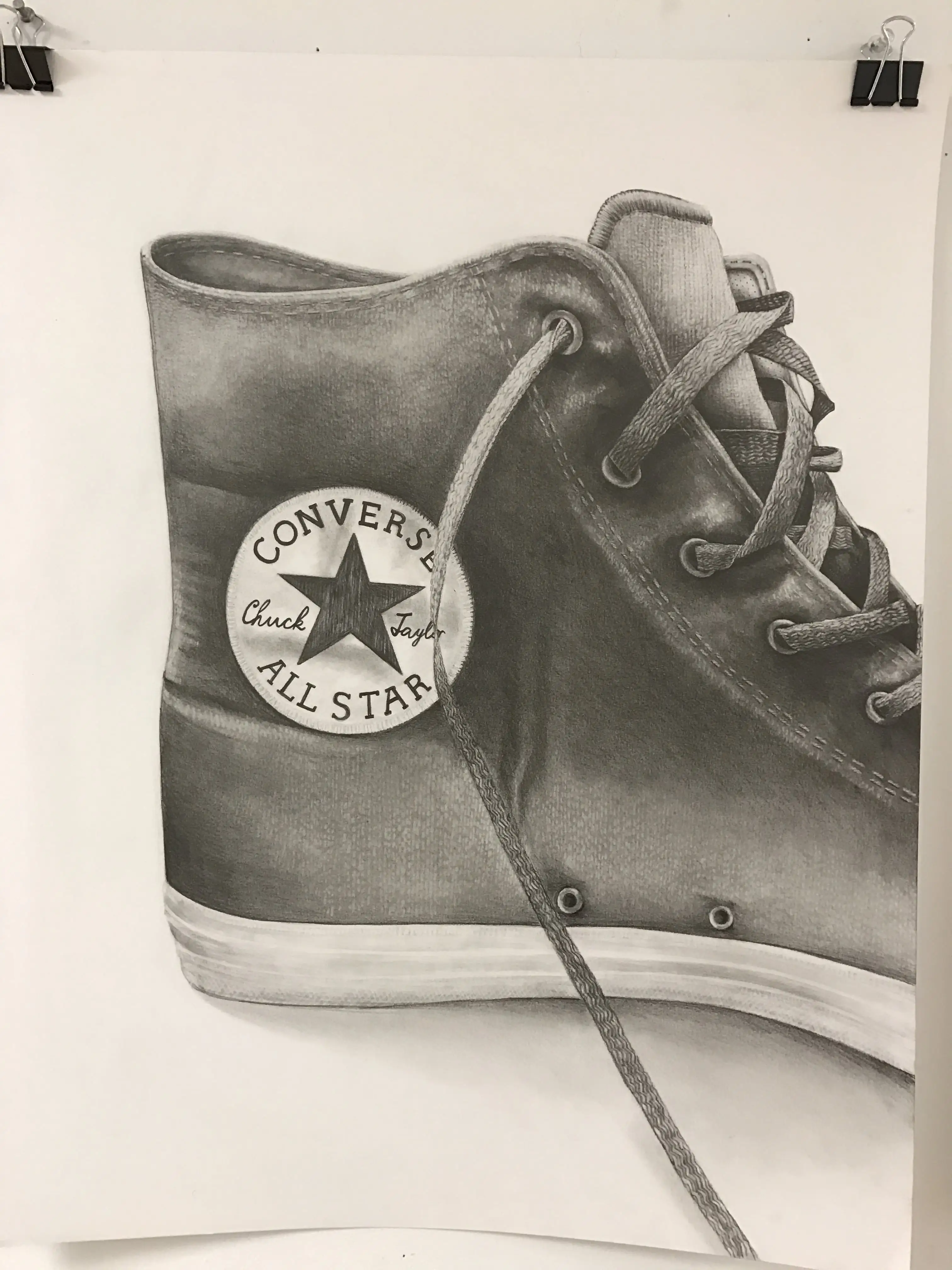 Drawing of up-close converse