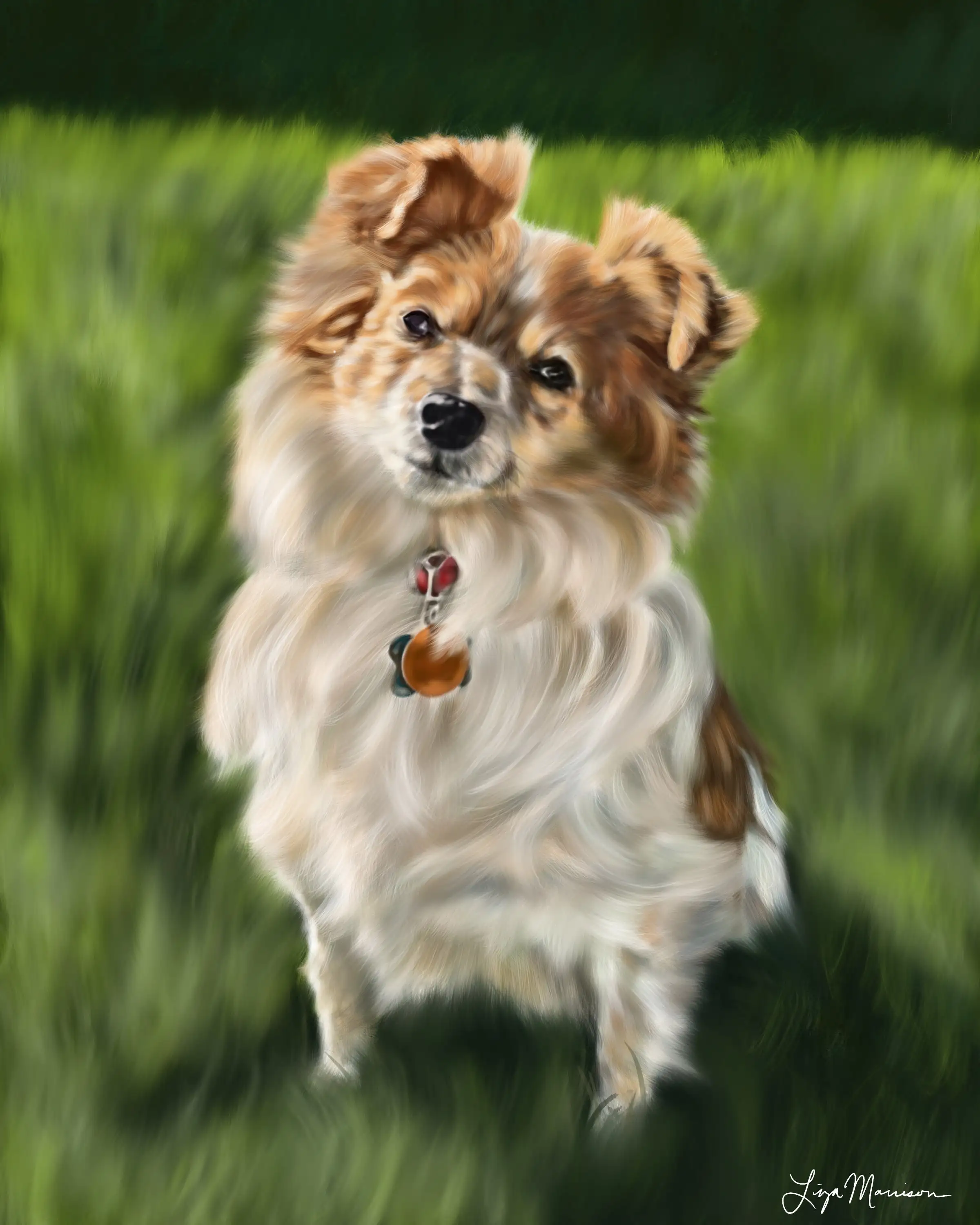 Digital drawing of a dog