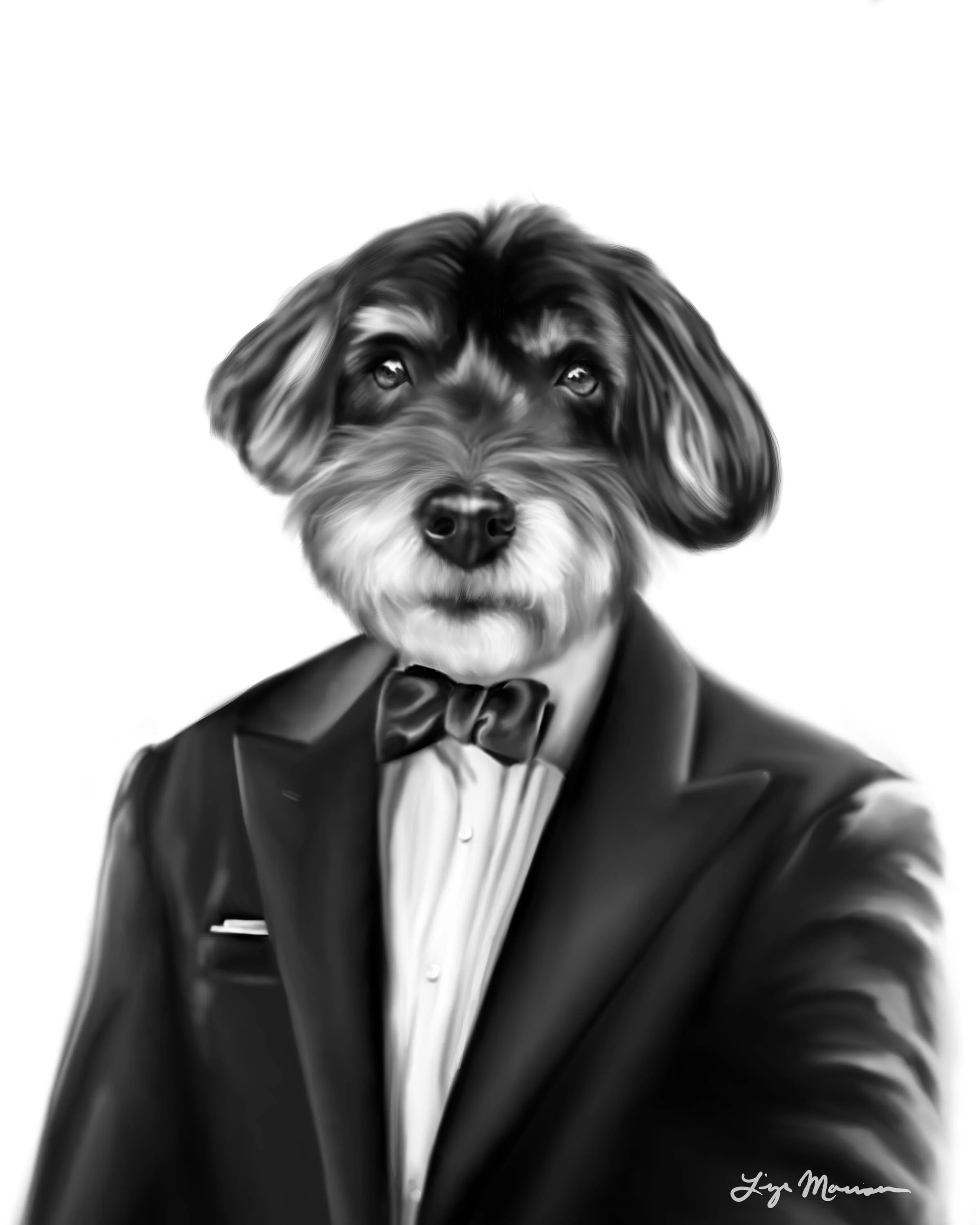 Digital drawing of dog