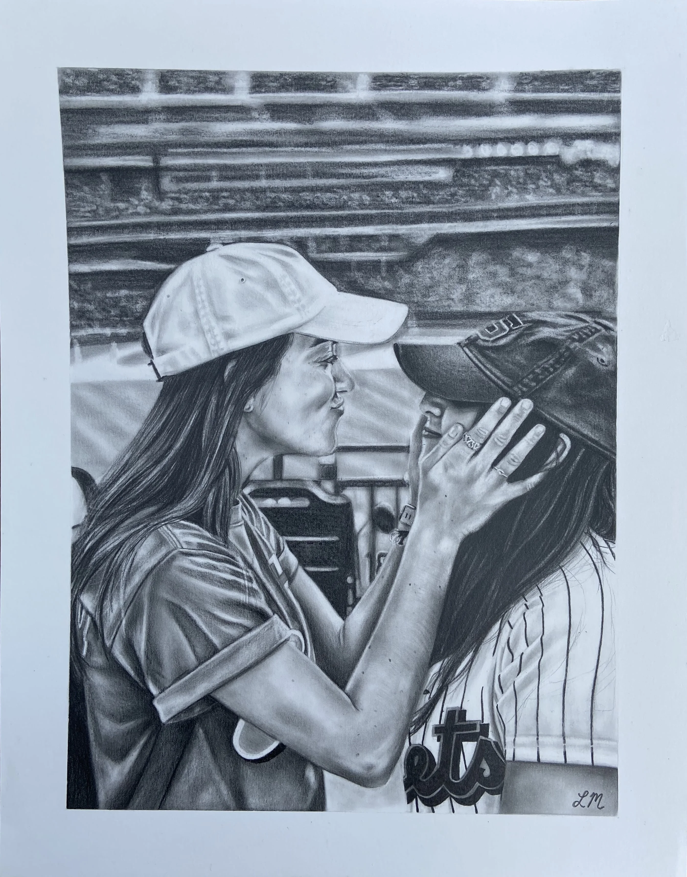 Drawing of Paige and Emmy