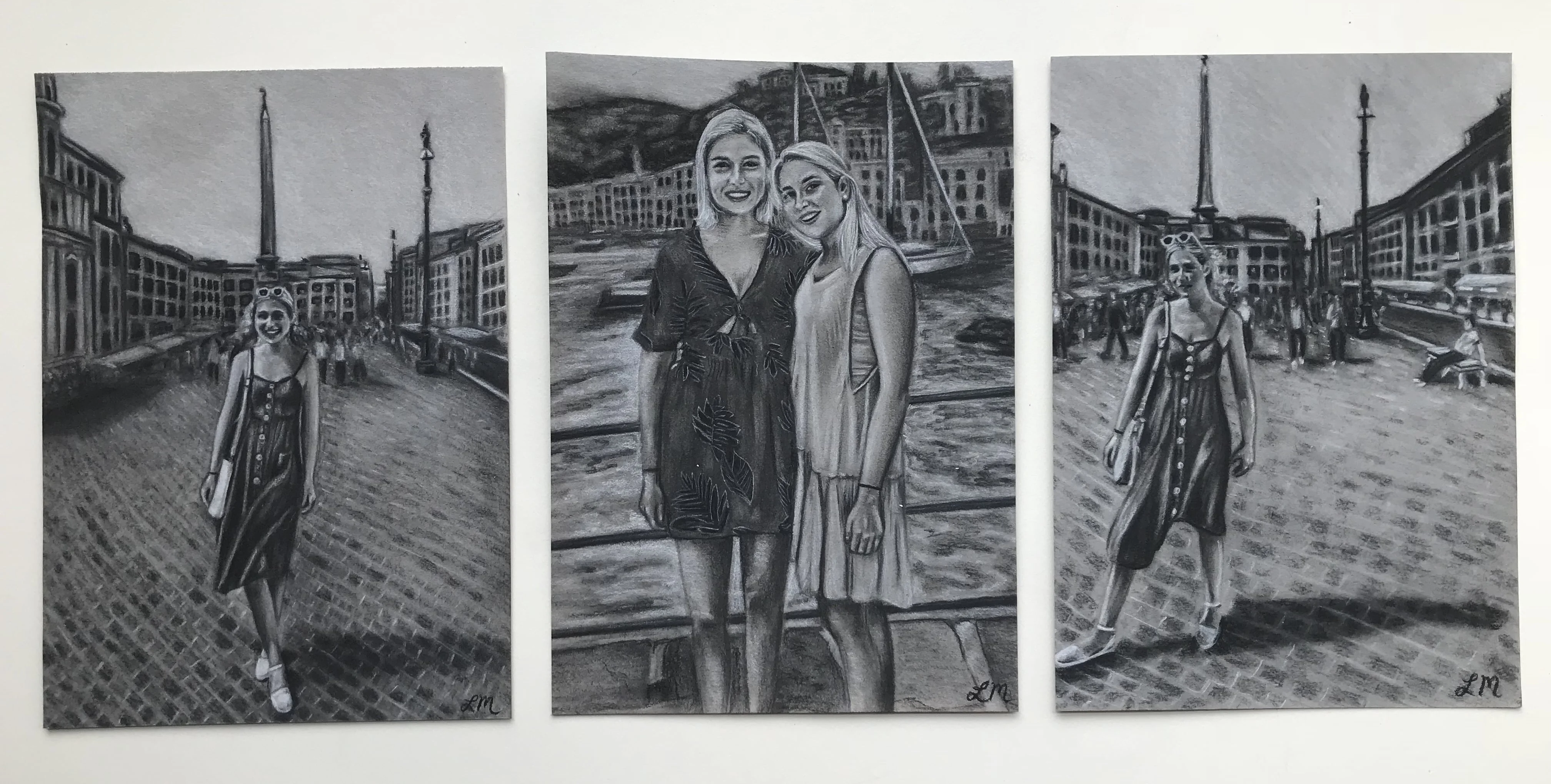 Drawings of sisters