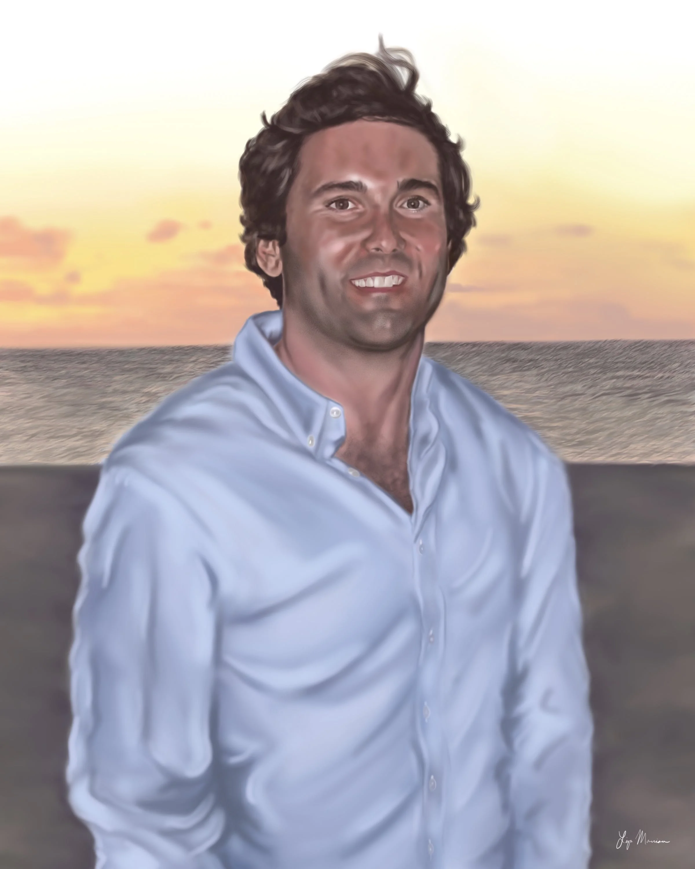 Digital drawing of Skip Lester