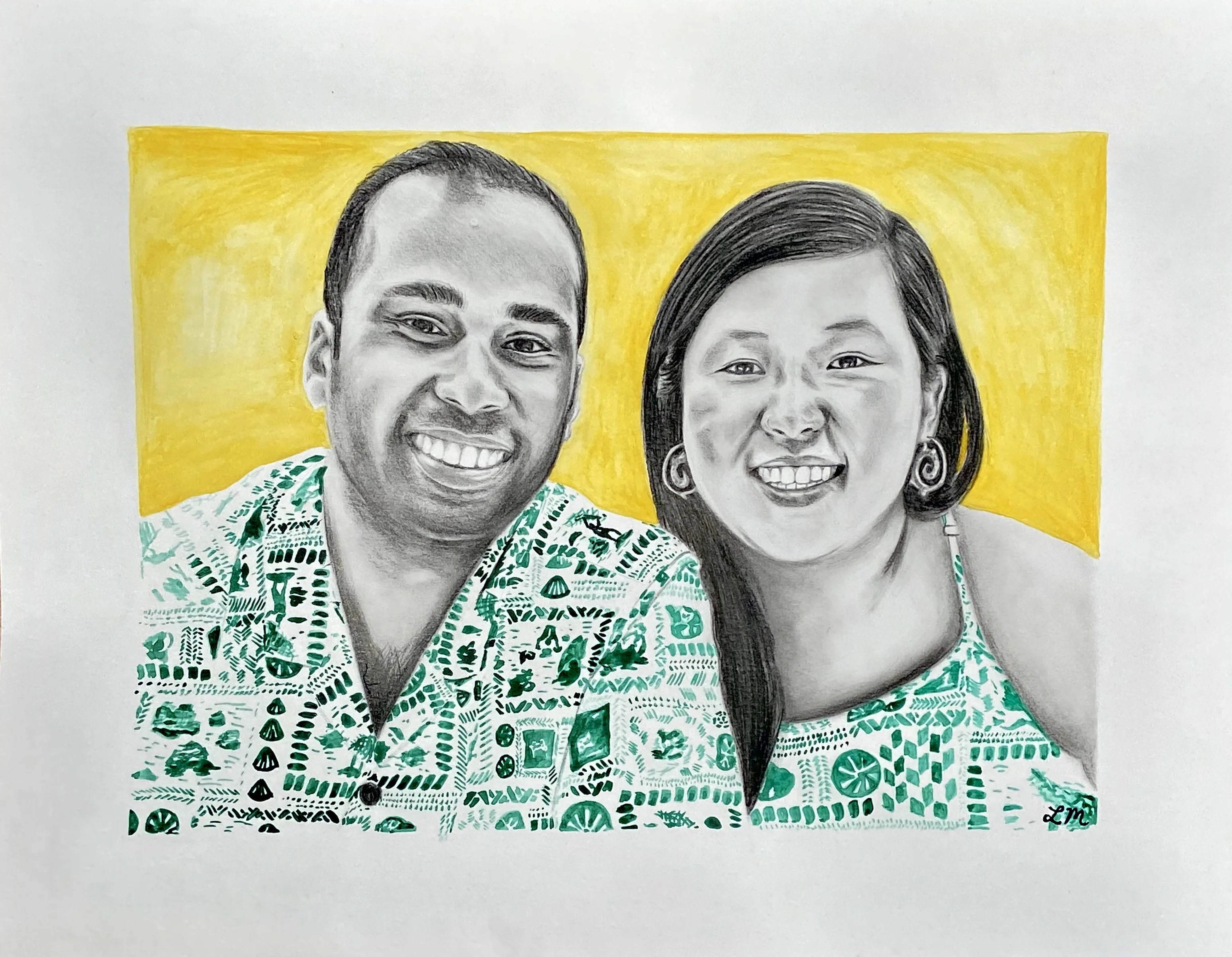 Drawing of Udare and Shirley