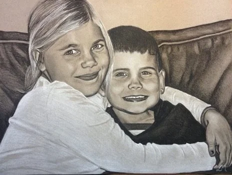 Drawing of Tommy and Maggie