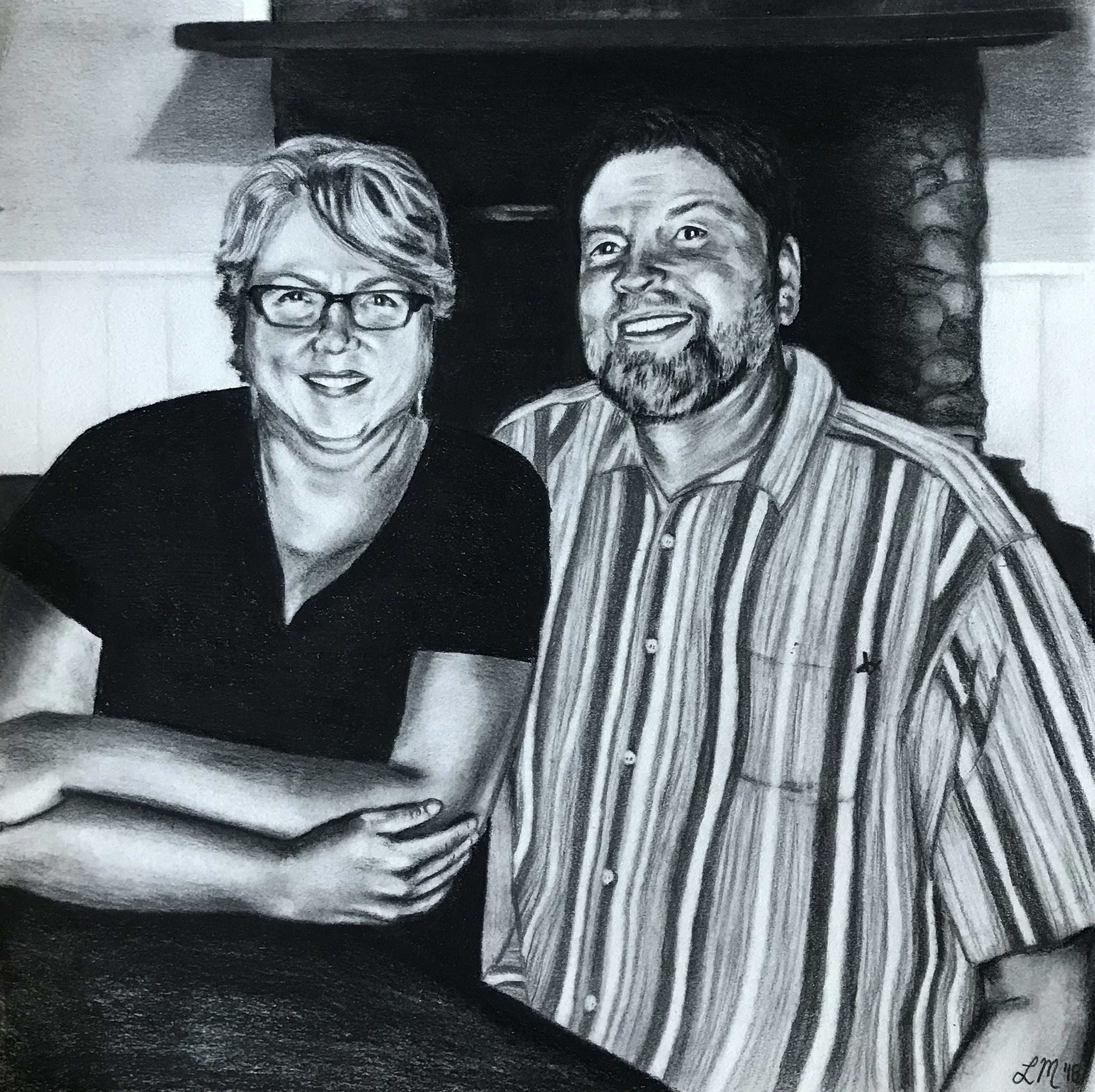 Drawing of my aunt and uncle