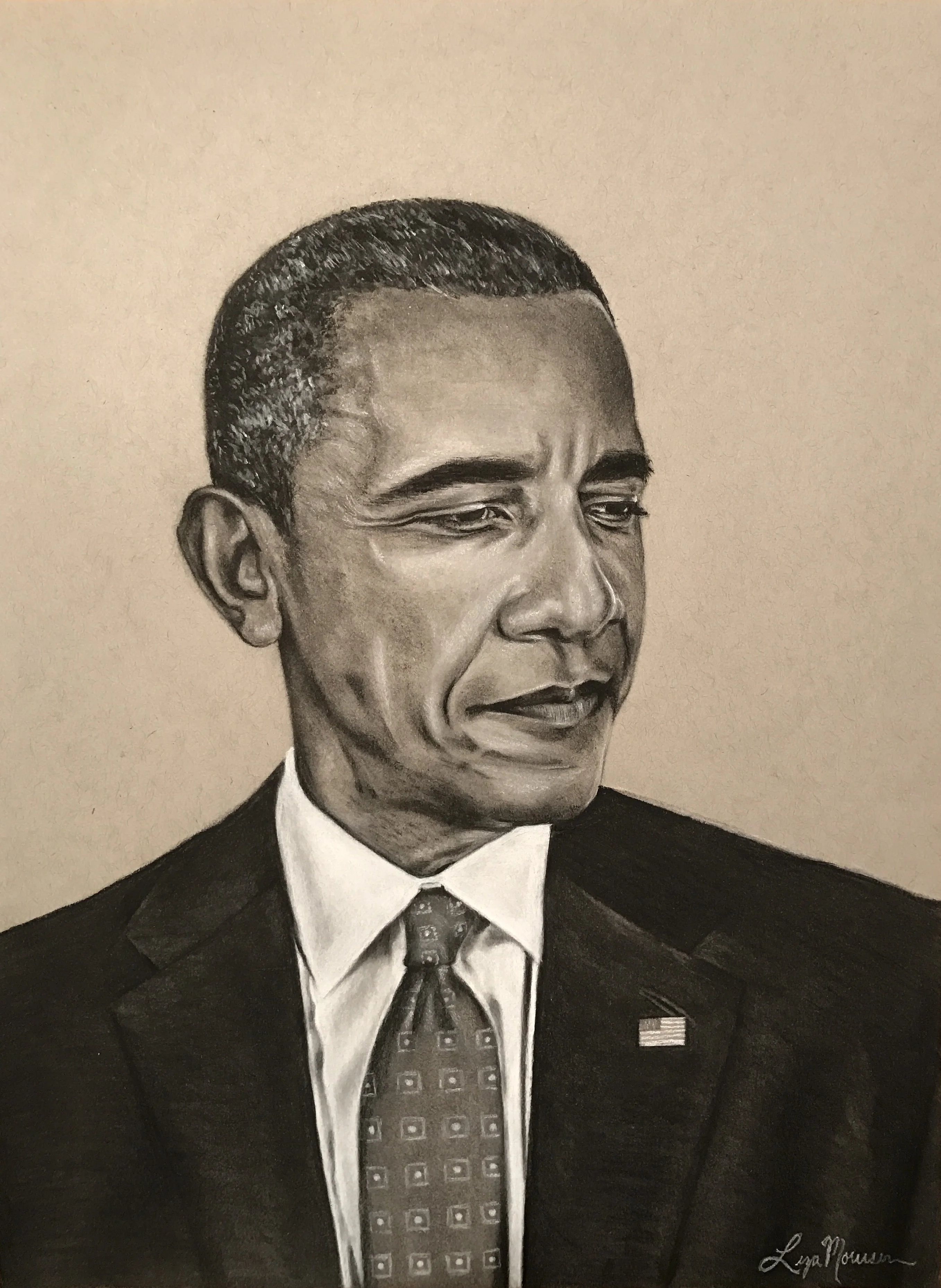 Drawing of Obama