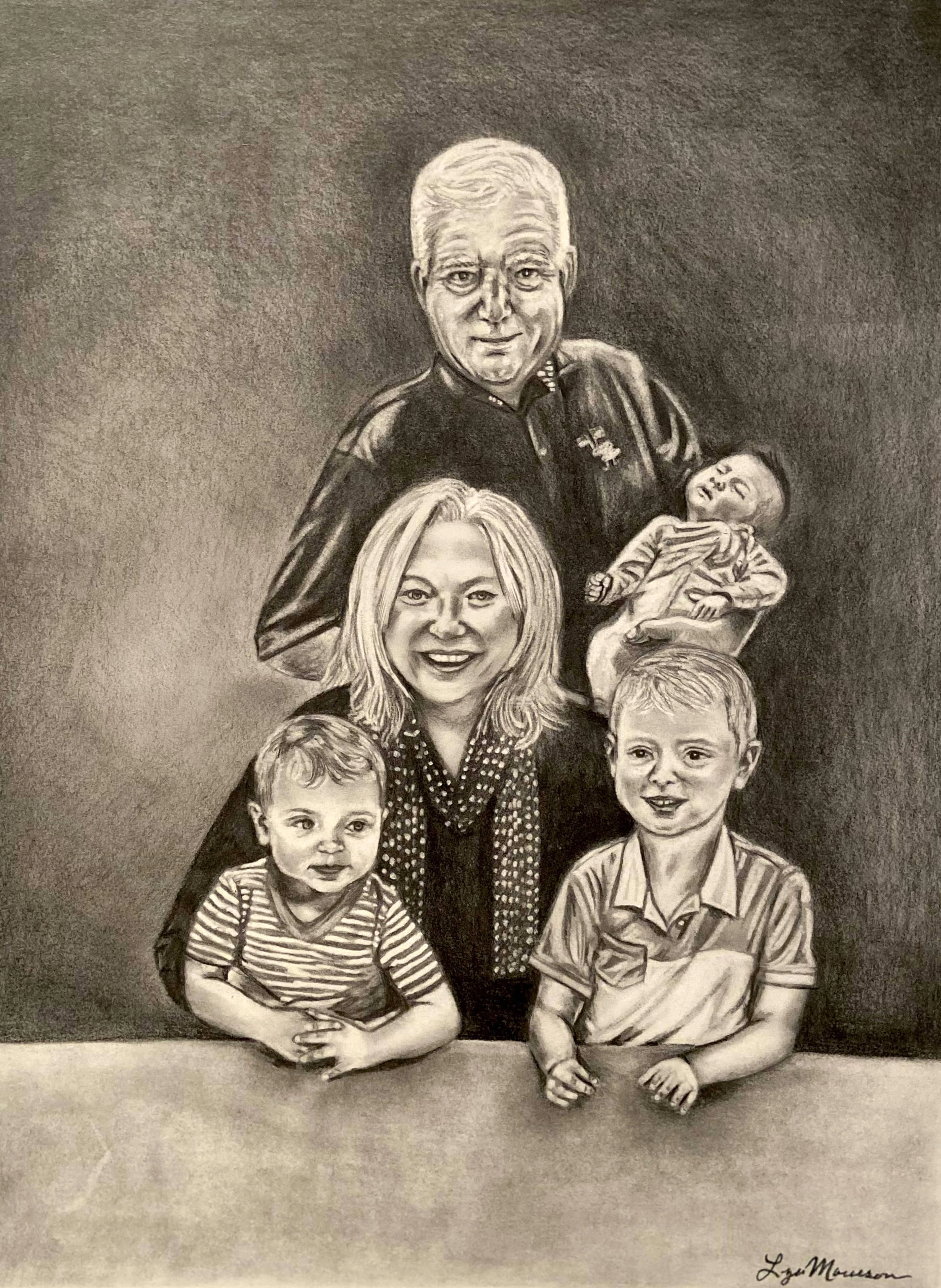 Drawing of Brendan's family