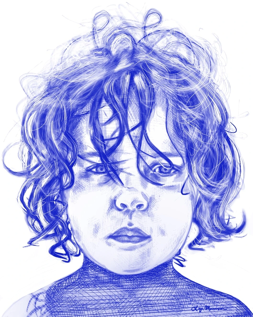 Digital drawing of boy