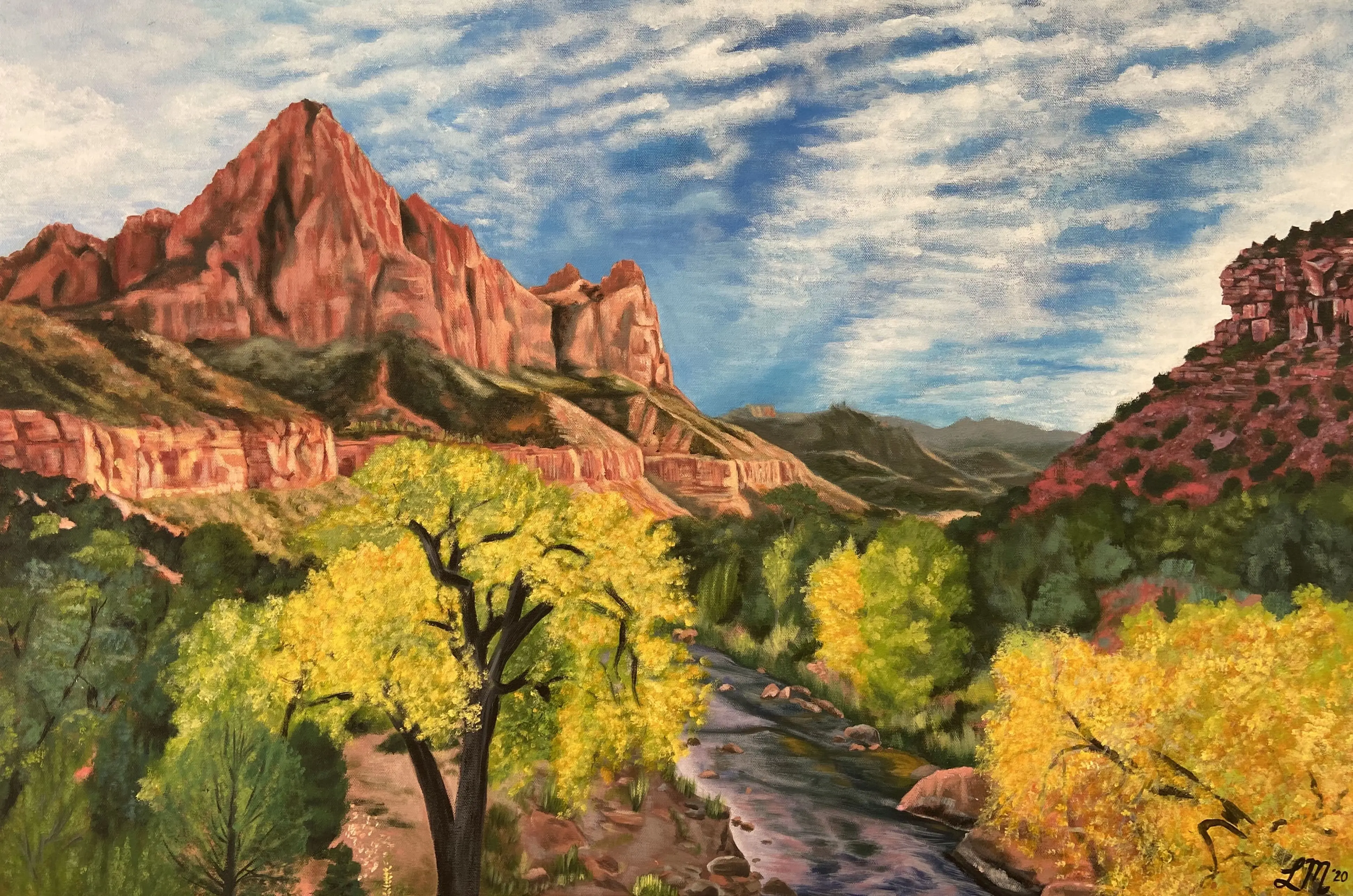 Acrylic painting of Zion