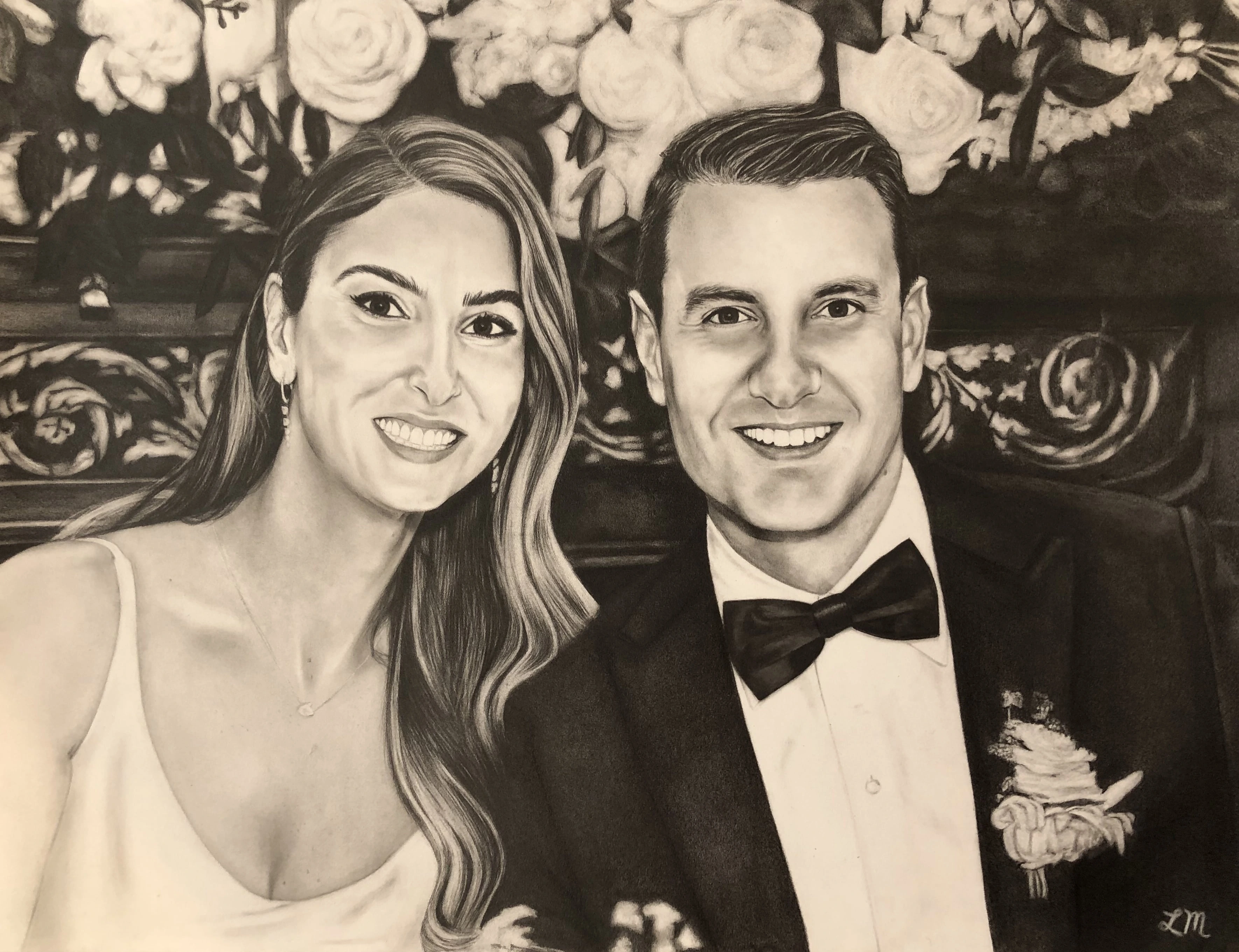 Wedding drawing for Carly and Steve